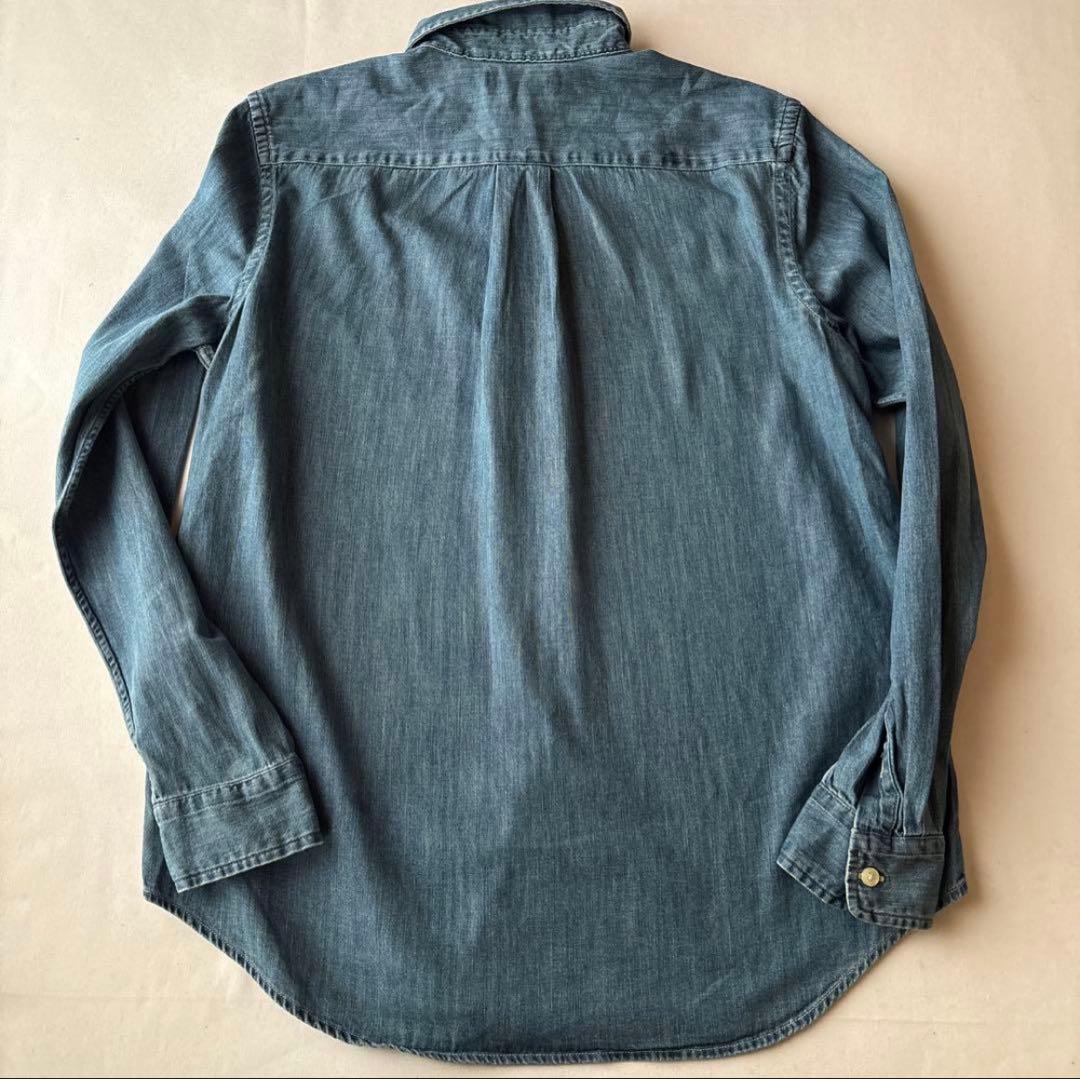 B417新品レディース可能RalphLaurenダンガリーシャツUSボーイズXL
