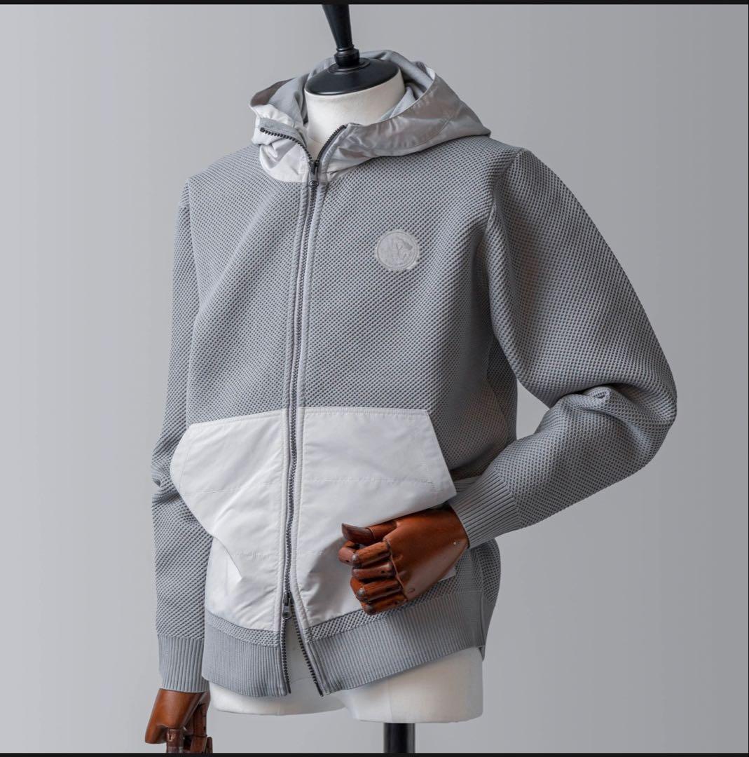 MOCO×Moda core spun フルZIPフーディ- ライトグレー