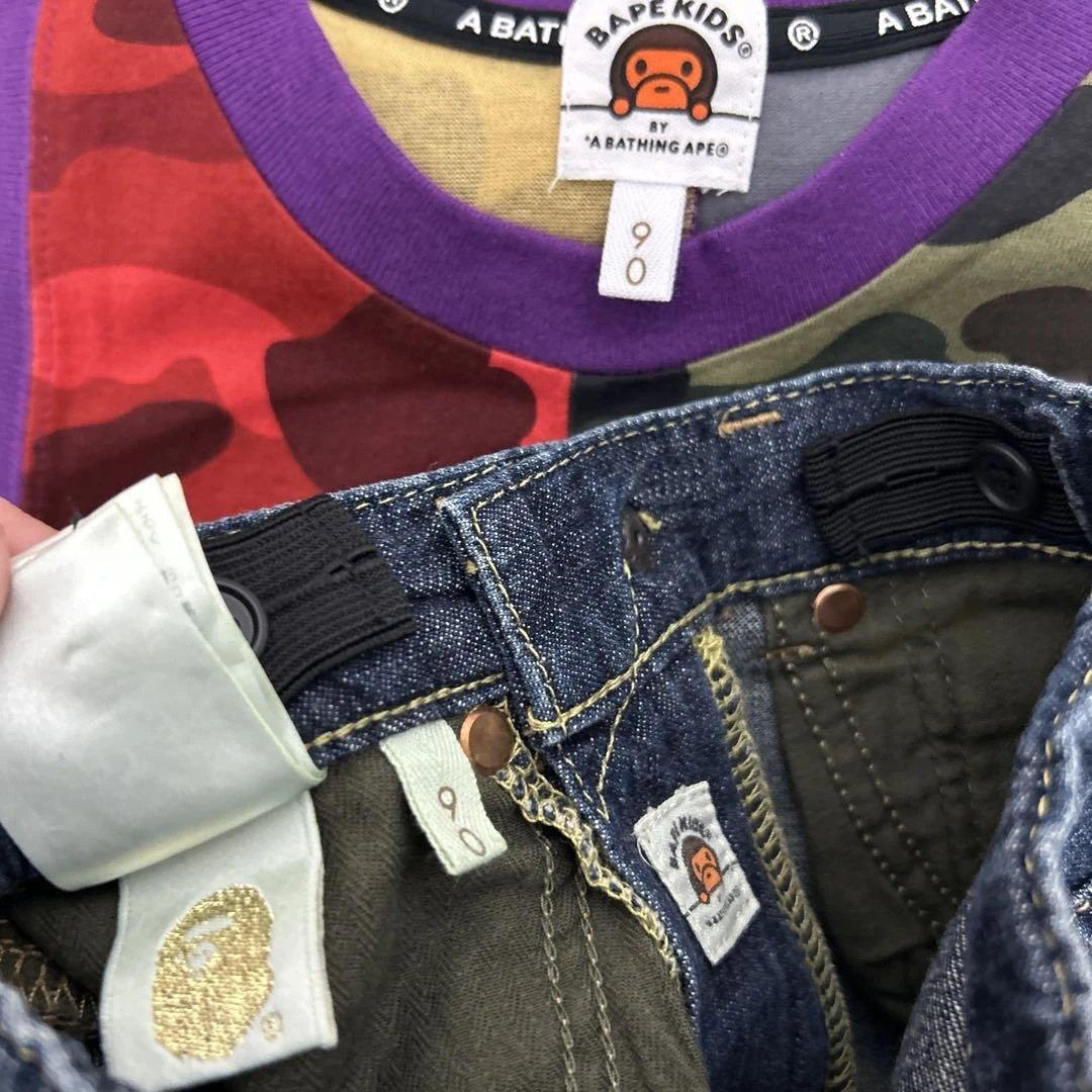 BAPE KIDS タンクトップ＆デニムショーツセット90cm正規品
