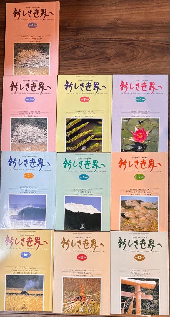 マクロビオティック　新しき世界へ 1994年4月号2冊　5月号〜12月号