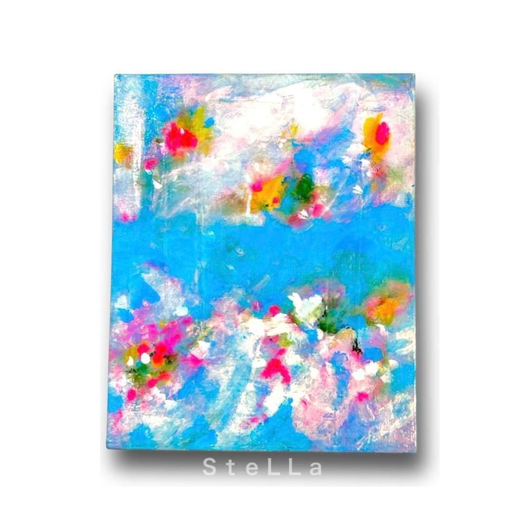 現代アート　空　抽象画　北欧アート　インテリア　癒し　花　北欧　絵画　リラックス