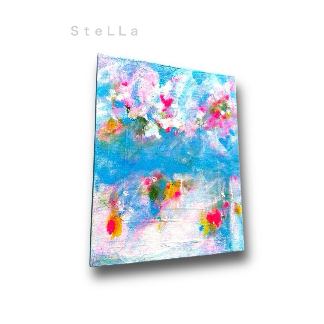 現代アート　空　抽象画　北欧アート　インテリア　癒し　花　北欧　絵画　リラックス