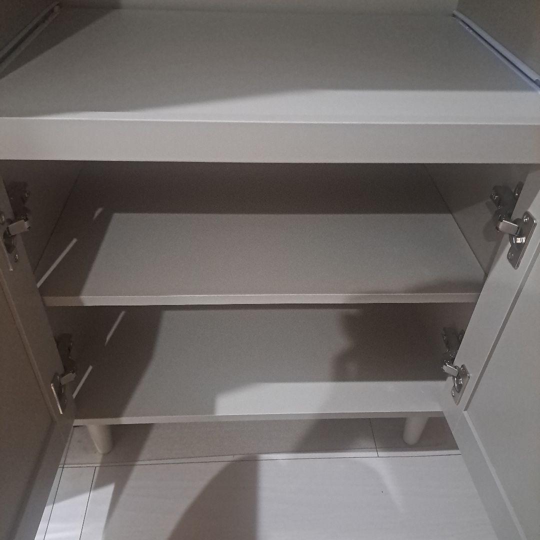 レンジ台 幅60cm コンセント2口 スライドトレー