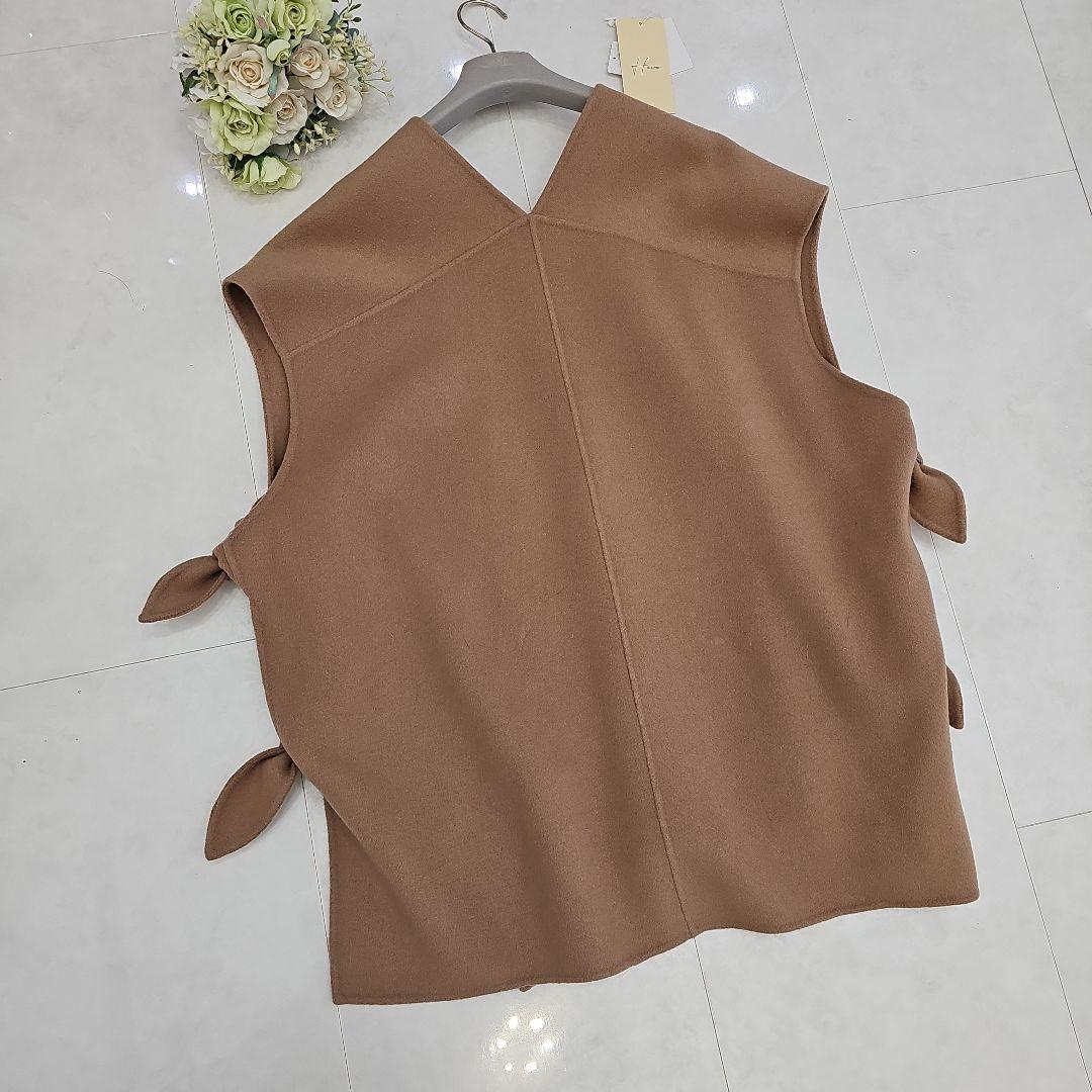 美品【Heve】ヘイブ リボンウールリバージレ ベスト 定価41,800円