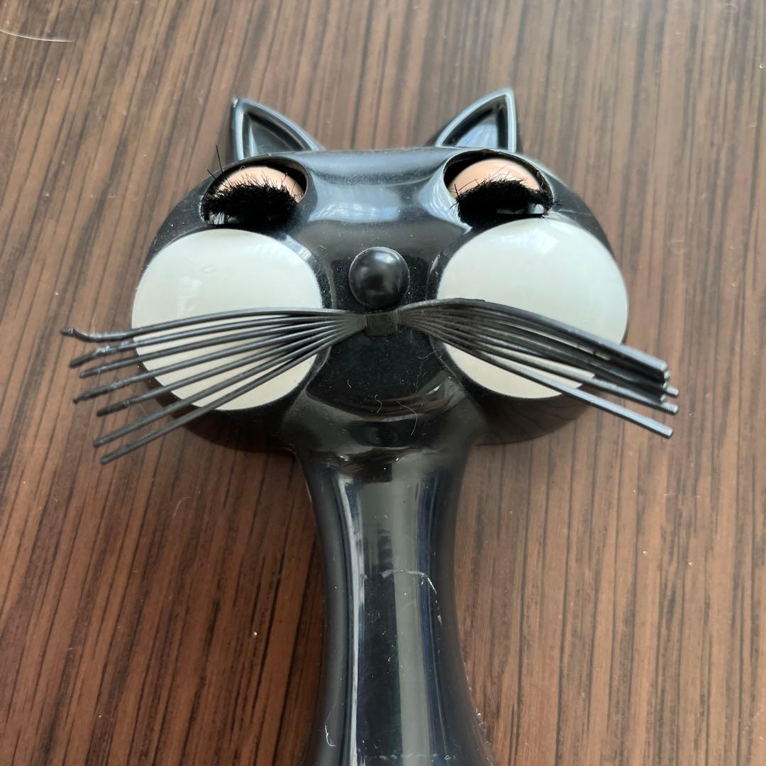 黒猫　アンティーク時計　尻尾なし