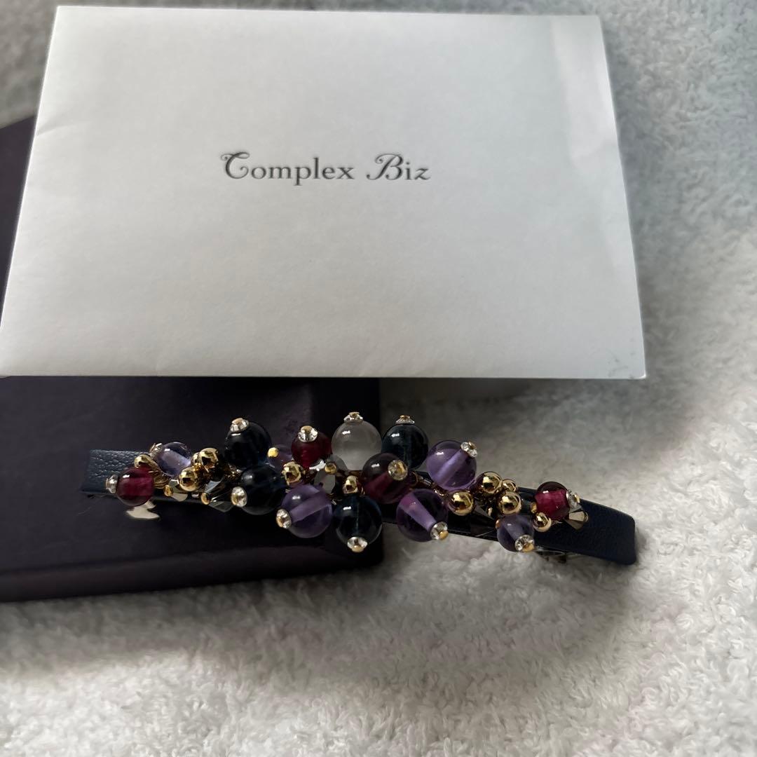 りすComplex Biz ネイビー　ビジューバレッタ