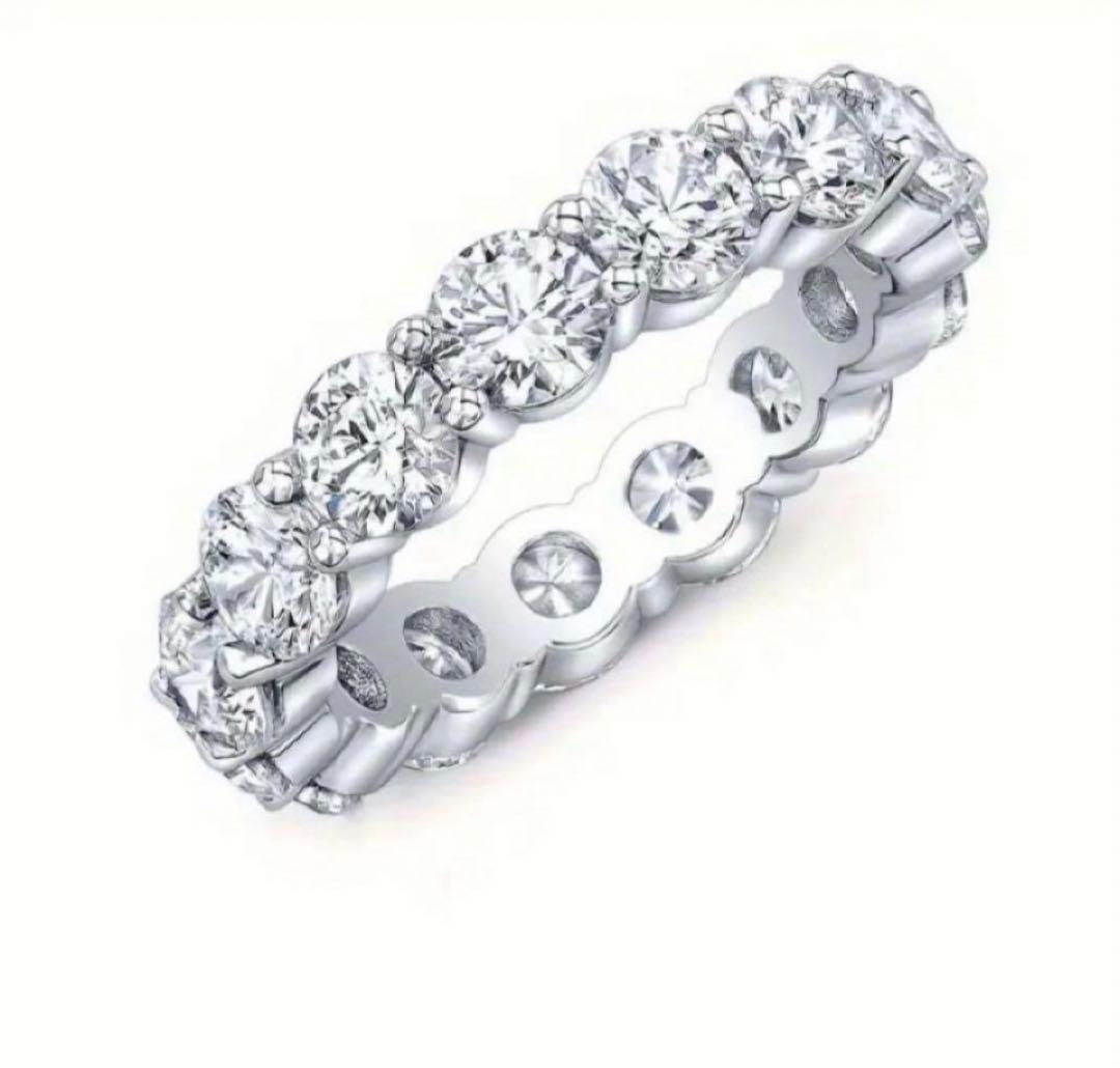 【新品】トータル7ct モアサナイト フルエタニティーリング 13号
