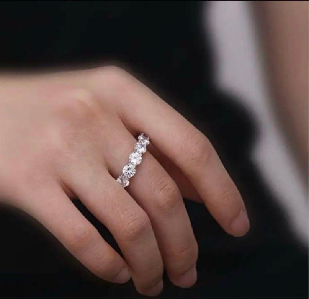 【新品】トータル7ct モアサナイト フルエタニティーリング 13号