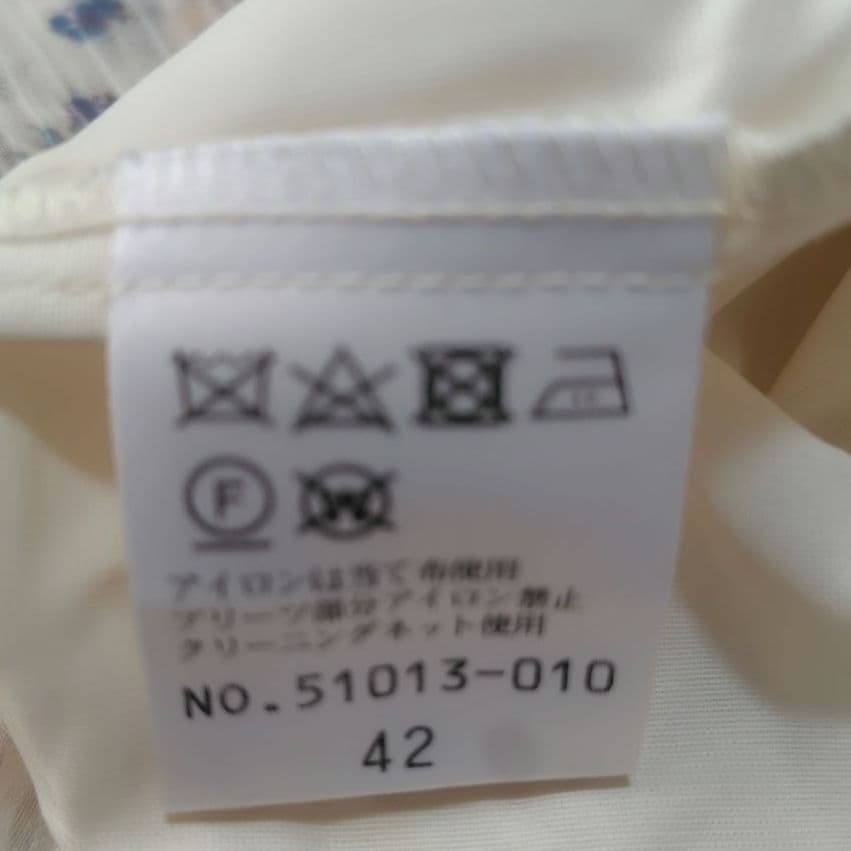【美品♡希少42】ローズティアラ　シフォンフラワープリーツワンピース 2.7万