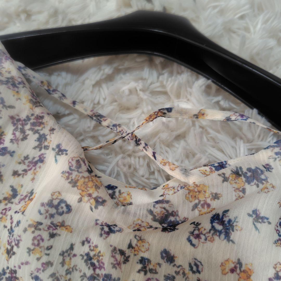 【美品♡希少42】ローズティアラ　シフォンフラワープリーツワンピース 2.7万