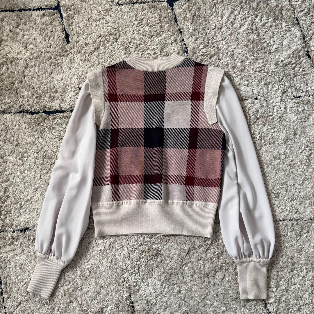 【極美品✨】ブルーレーベル　セットアップ　ワンピース　ロング　チェック　切替