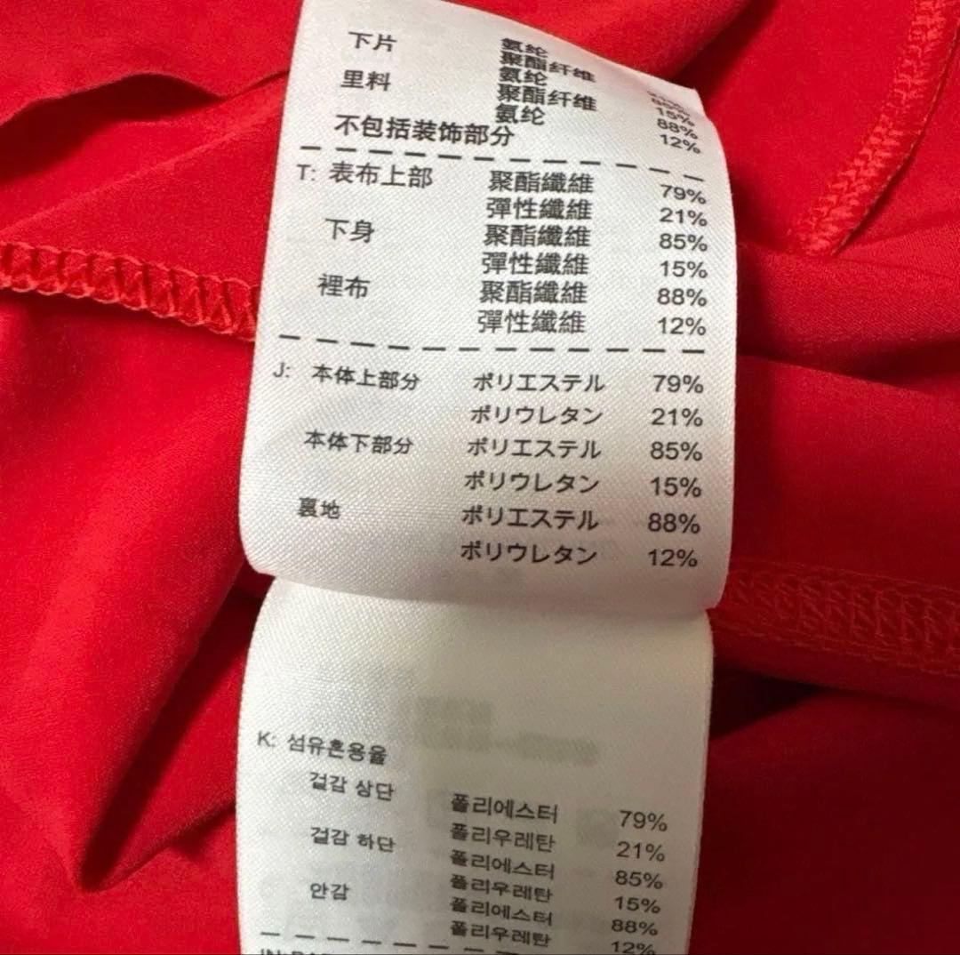 ナイキゴルフ　半袖ゴルフワンピース　2(M)レディースゴルフウェア　レッド赤系