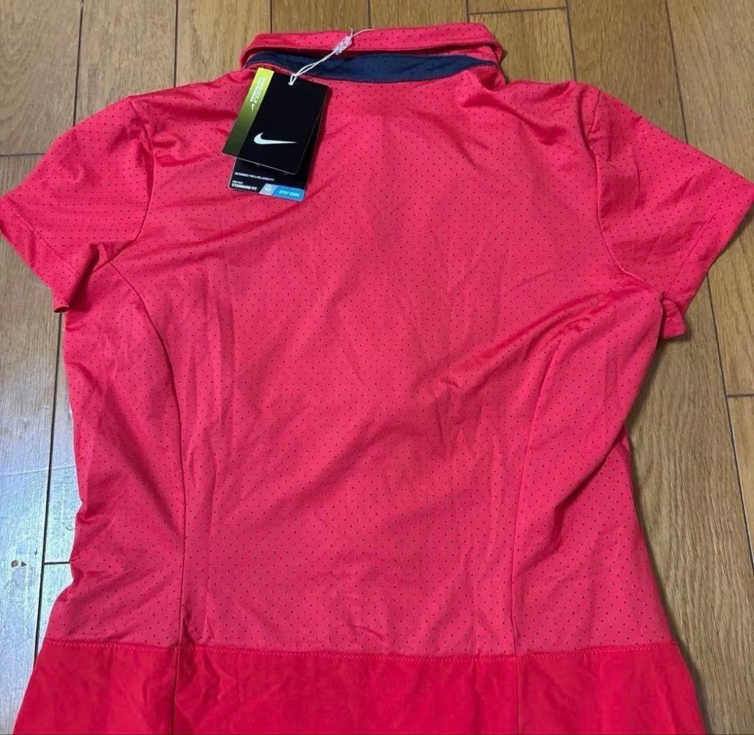 ナイキゴルフ　半袖ゴルフワンピース　2(M)レディースゴルフウェア　レッド赤系