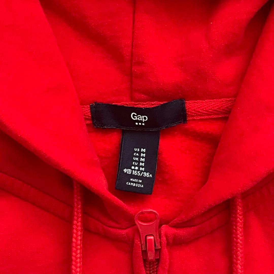 00s OLD GAP ジップフーディー パーカー y2k 平成 赤 M