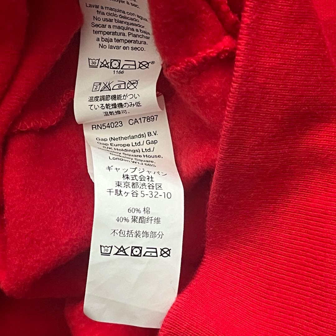 00s OLD GAP ジップフーディー パーカー y2k 平成 赤 M