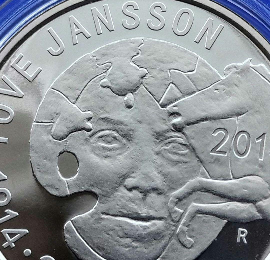 フィンランド　「ムーミン」トーベ・ヤンソン生誕100周年記念銀貨