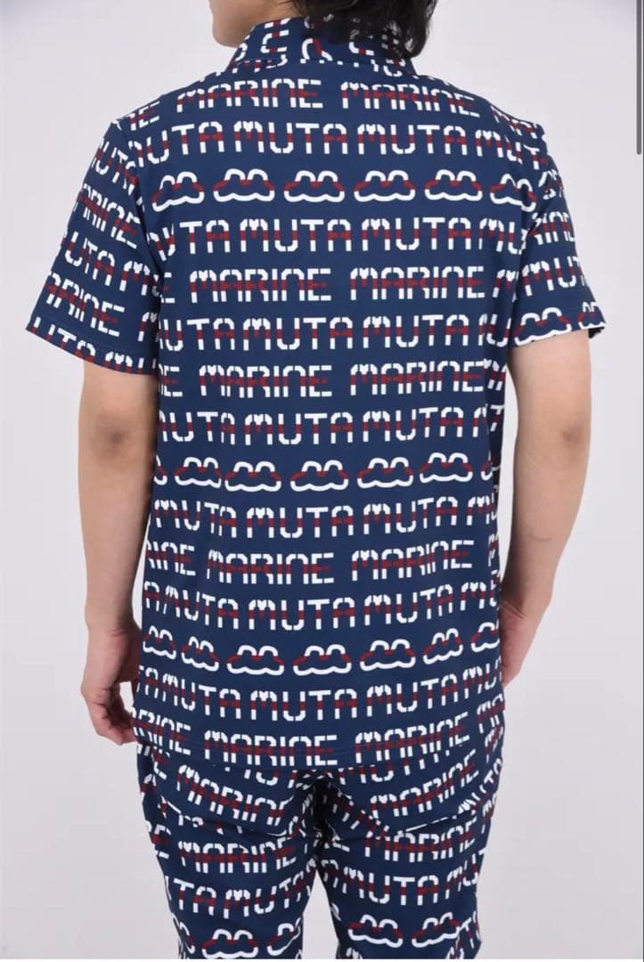 未使用級 muta marine GOLF ポロシャツ デジタルロゴ 25SS
