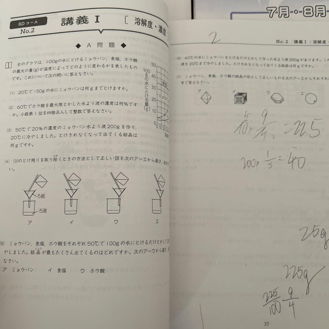 浜学園 小6 理科セット　2024年発行