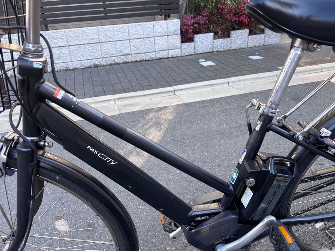 YAMAHA PAS City 電動アシスト自転車 ブラック 前カゴ付き