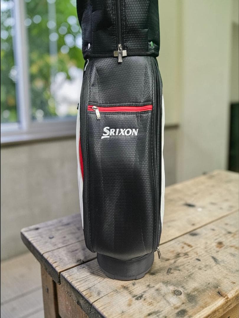 送料無料/超美品　超お買い得品Srixon キャディバッグ 黒/白/赤