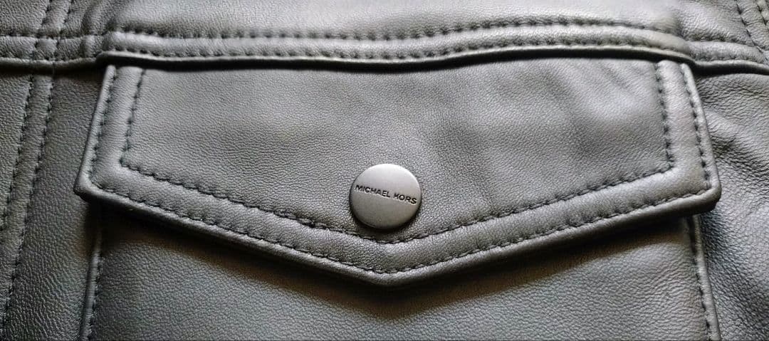 L*y様 MICHAEL KORS 高級 羊革 レザージャケット L ブラック