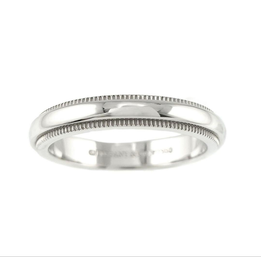 ティファニー TIFFANY&Co．ミルグレインバンド 6号 幅3mm 正規品