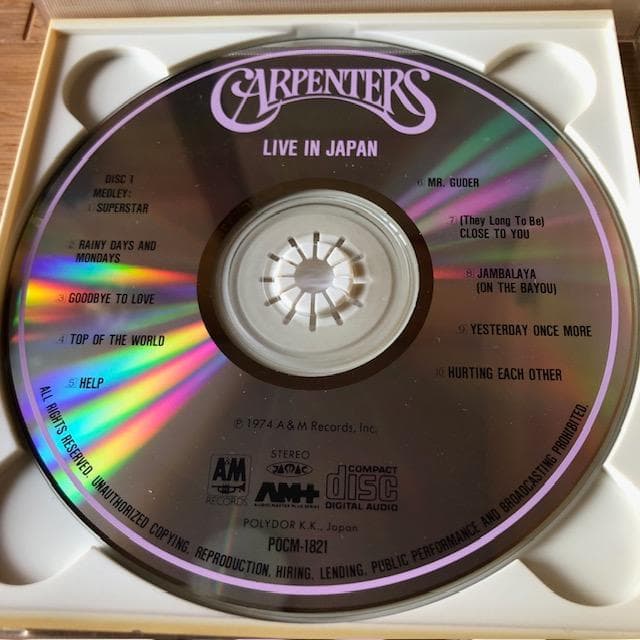 ☆カーペンターズ / ライブ・イン・ジャパン CD 帯付 d512y59