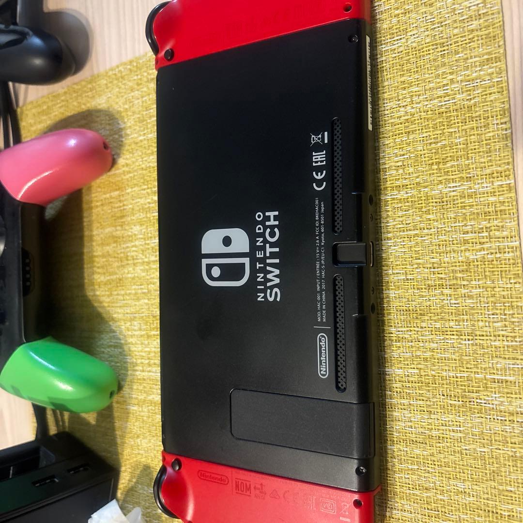 Nintendo Switch 本体 赤/黒 プロコン付　箱無し