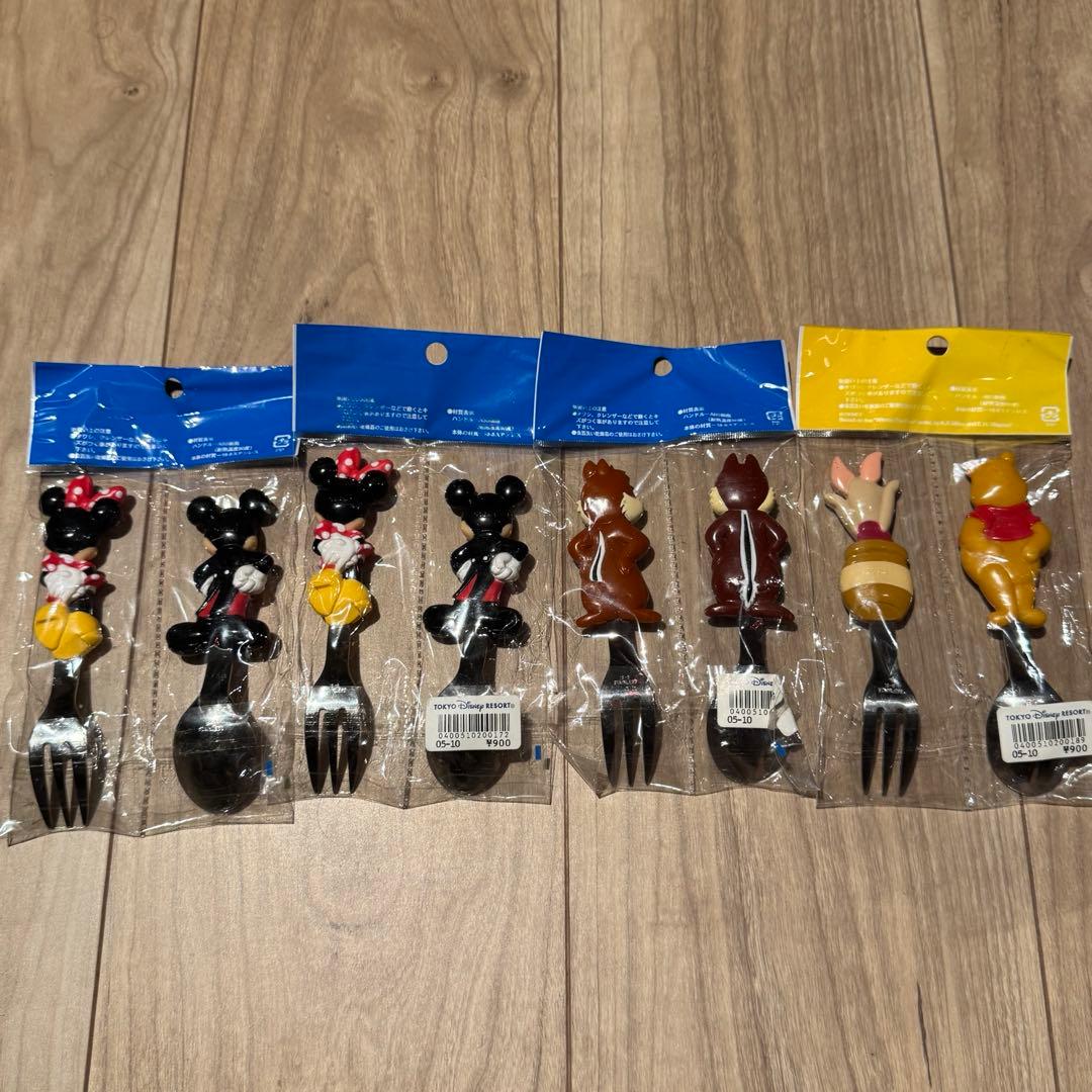 激レア 人気 ディズニーランド限定 スプーン&フォークセット ミッキー ミニー