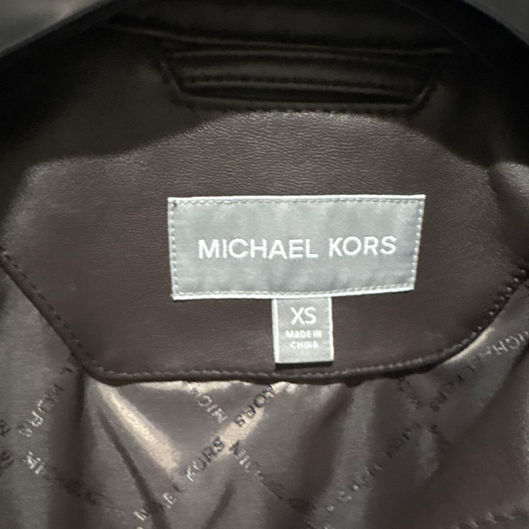 masaru様　MICHAEL KORS 茶 レザーライダースジャケット XS