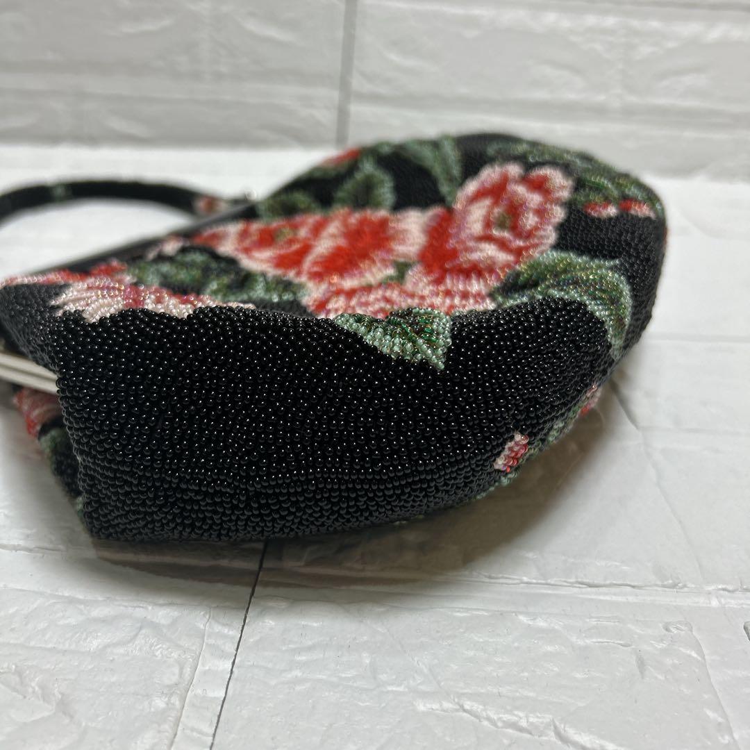 極美品✨️ ビーズバッグ 手刺繍 和装 がま口 高級感 パーティー フォーマル