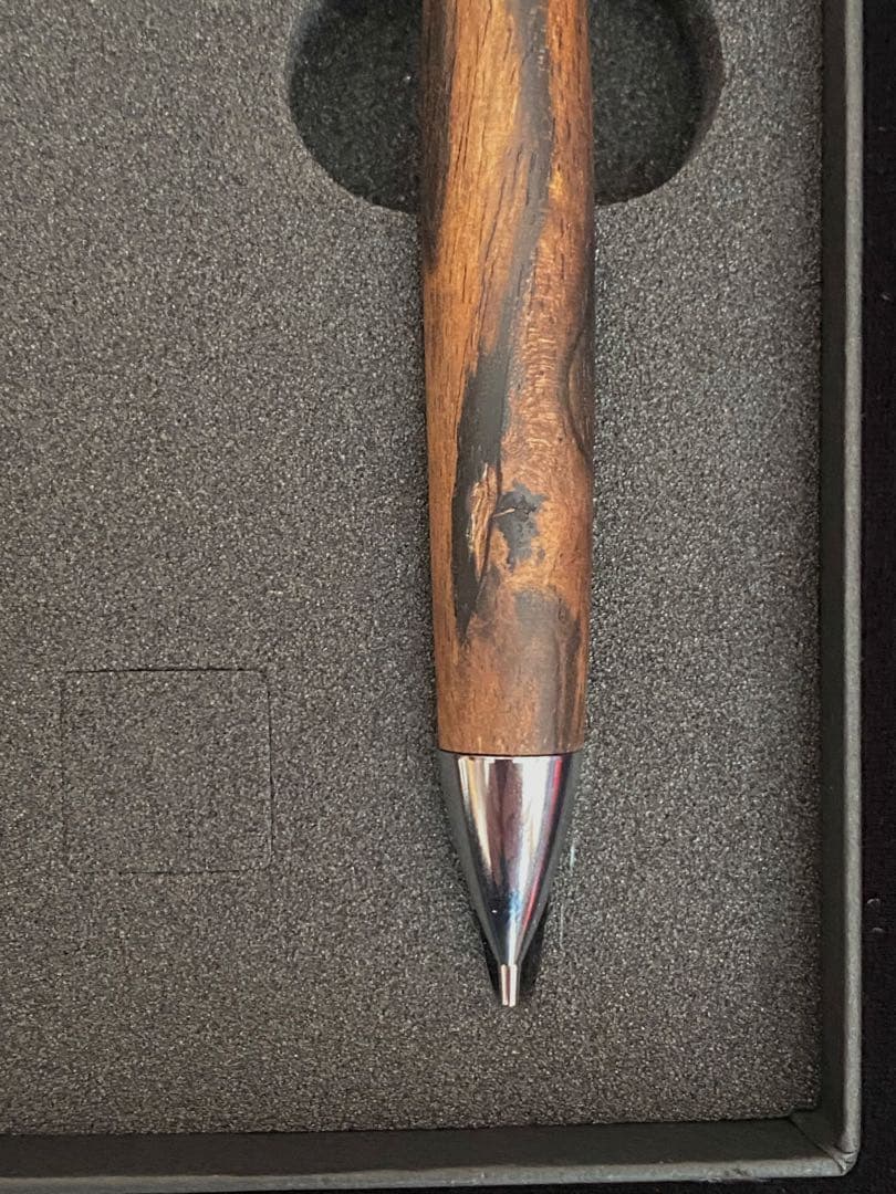 こぶた工房 シャープペンシル 黒柿 ひび割れありアウトレット0.5mm