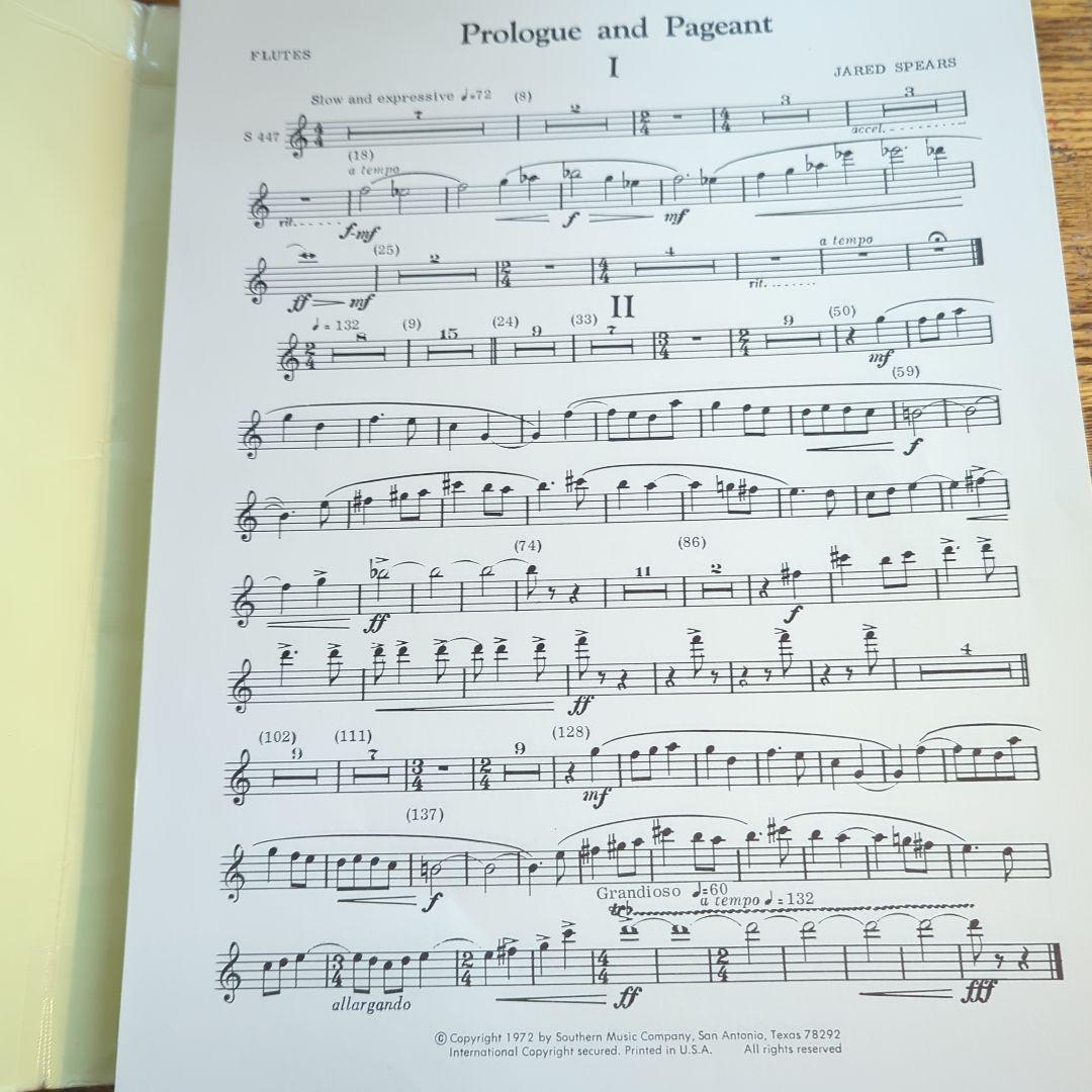 吹奏楽 楽譜 Prologue and Pageant(J.Spears)