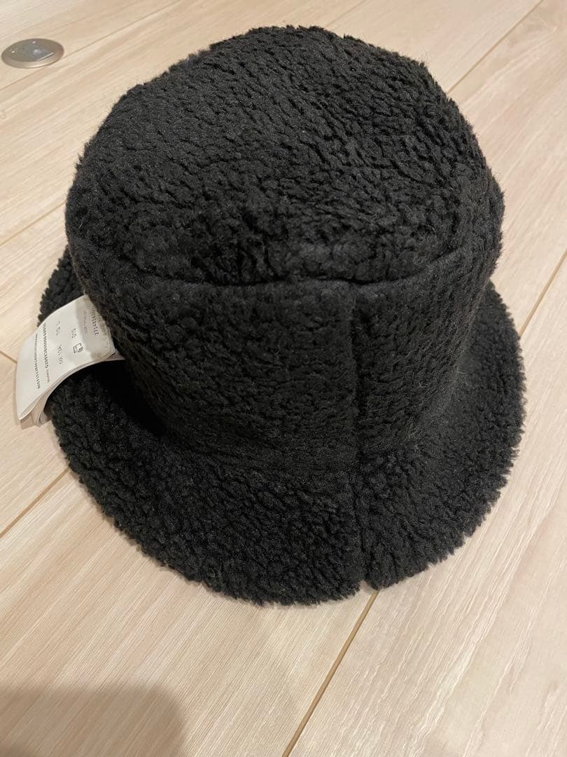 モンクレール　リバーシブル　バケットハット　ブラック　L 美品　正規　ボア