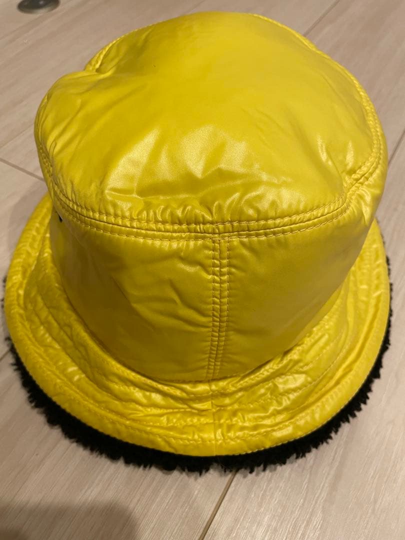 モンクレール　リバーシブル　バケットハット　ブラック　L 美品　正規　ボア