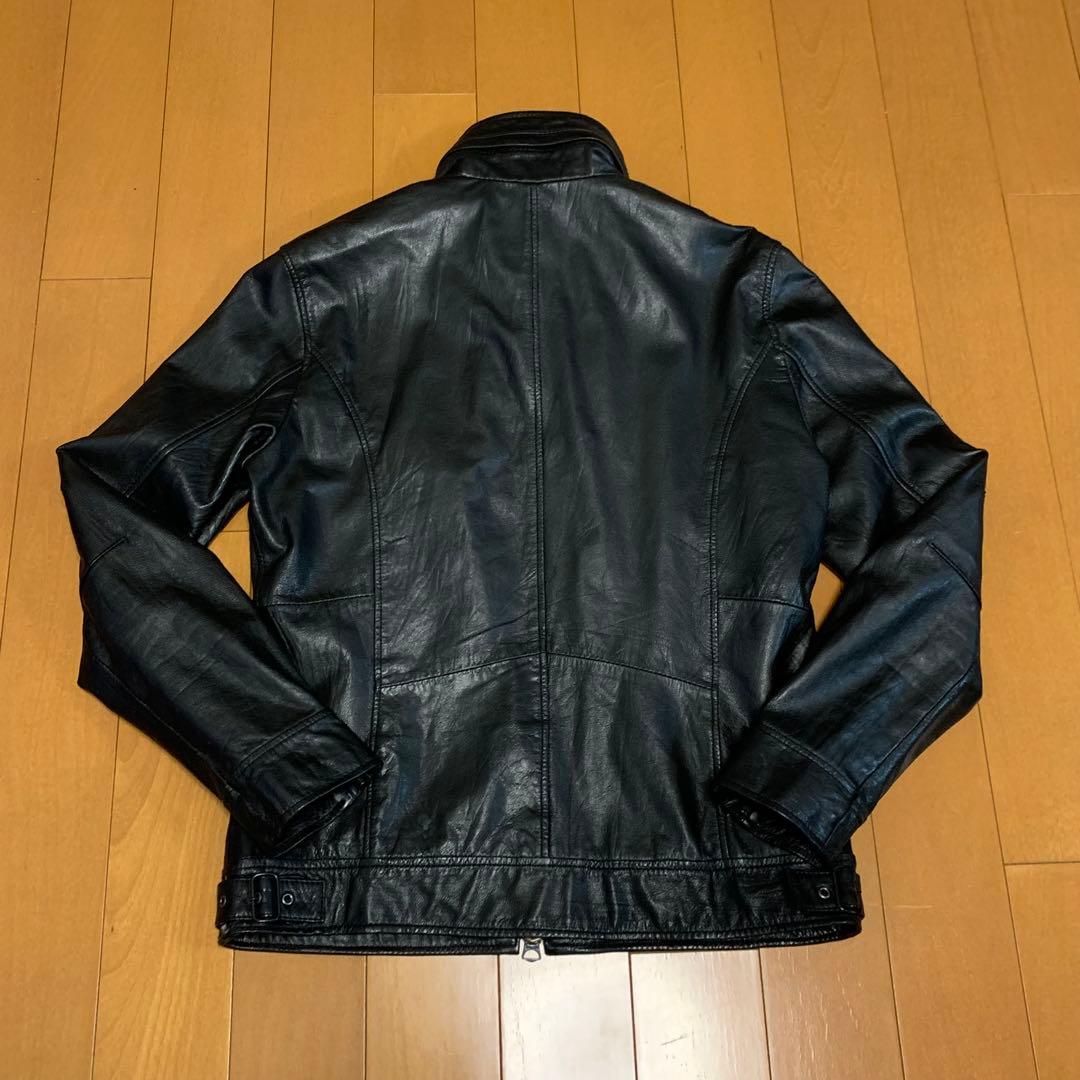 TETE HOMME テットオム　黒　レザージャケット　サイズ6 ゴートレザー