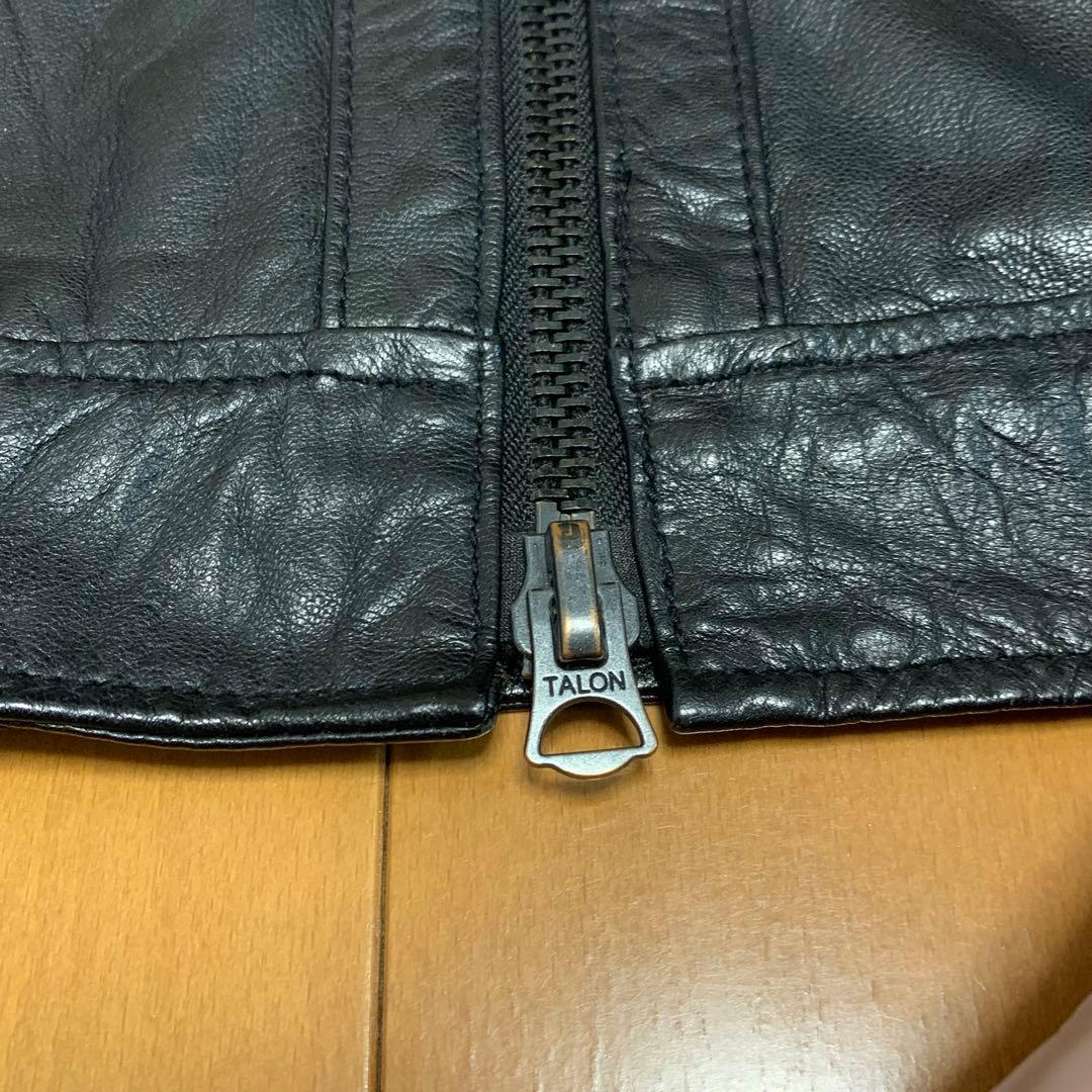 TETE HOMME テットオム　黒　レザージャケット　サイズ6 ゴートレザー