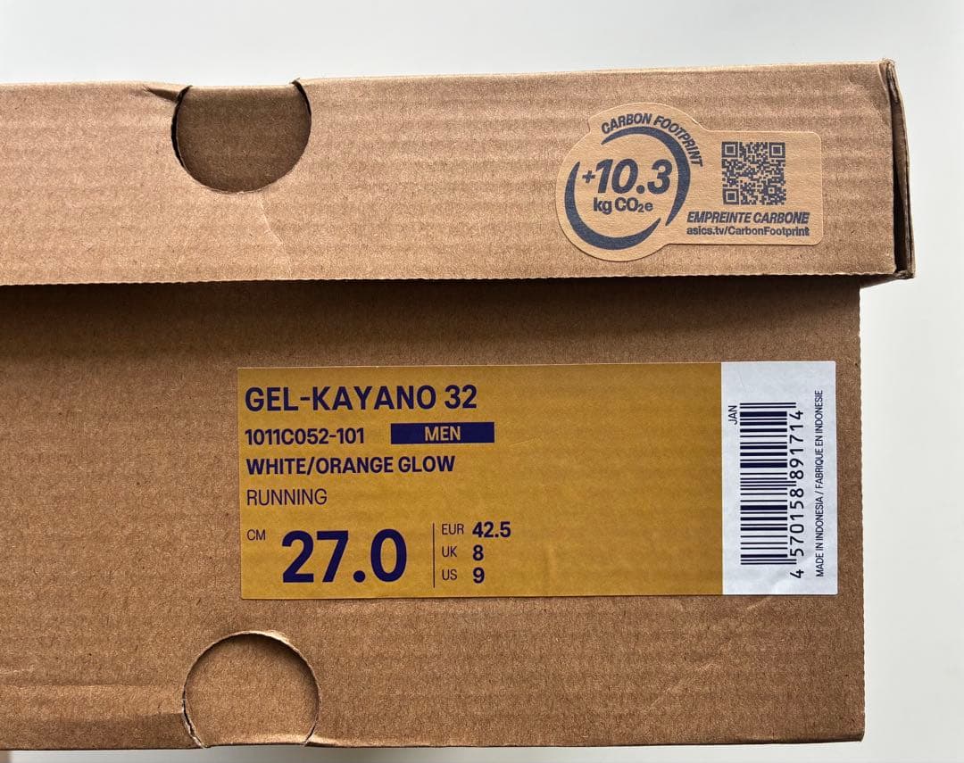 アシックス GEL-KAYANO32 ゲルカヤノ32 白 27.0cm