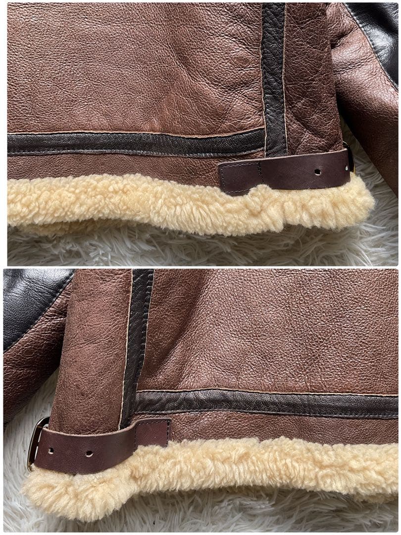 希少✨ゴールデンベア　大戦モデル　B-3 リアルムートン　レザージャケット　42