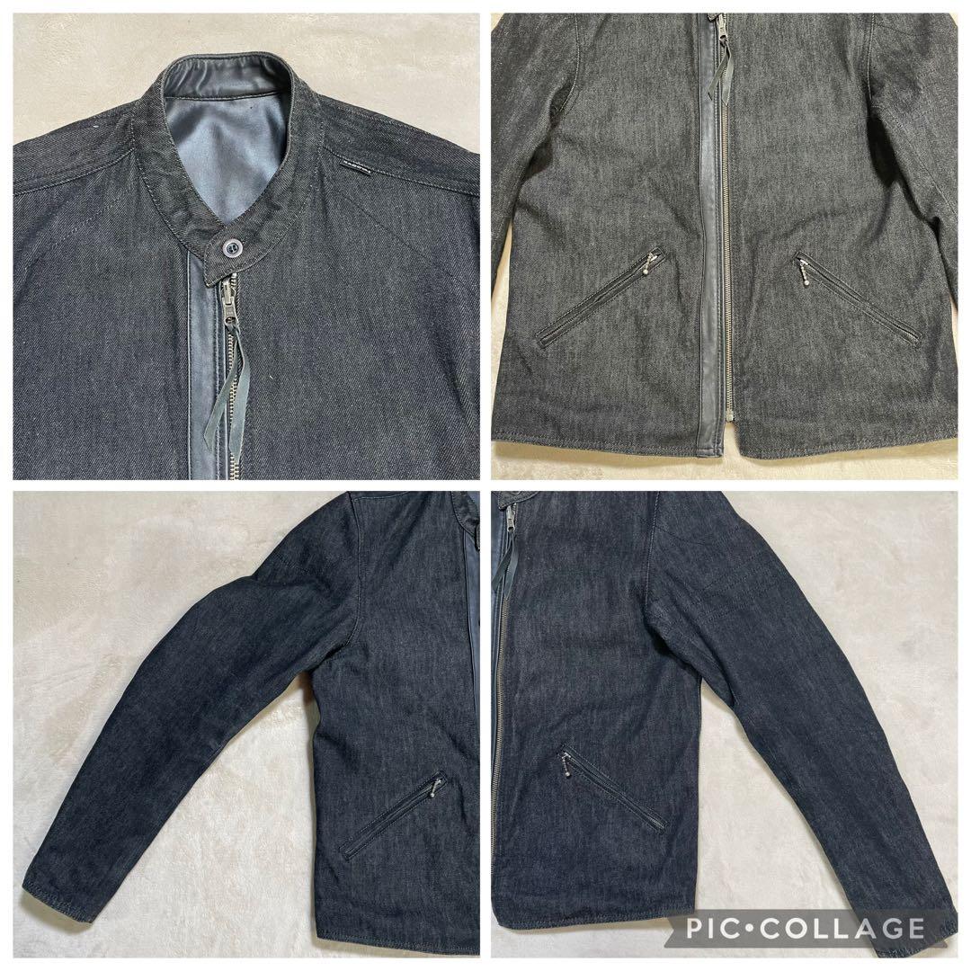 KADOYA×ハーレーダビットソン　リバシーブル　レザー　デニム　ジャケットXL