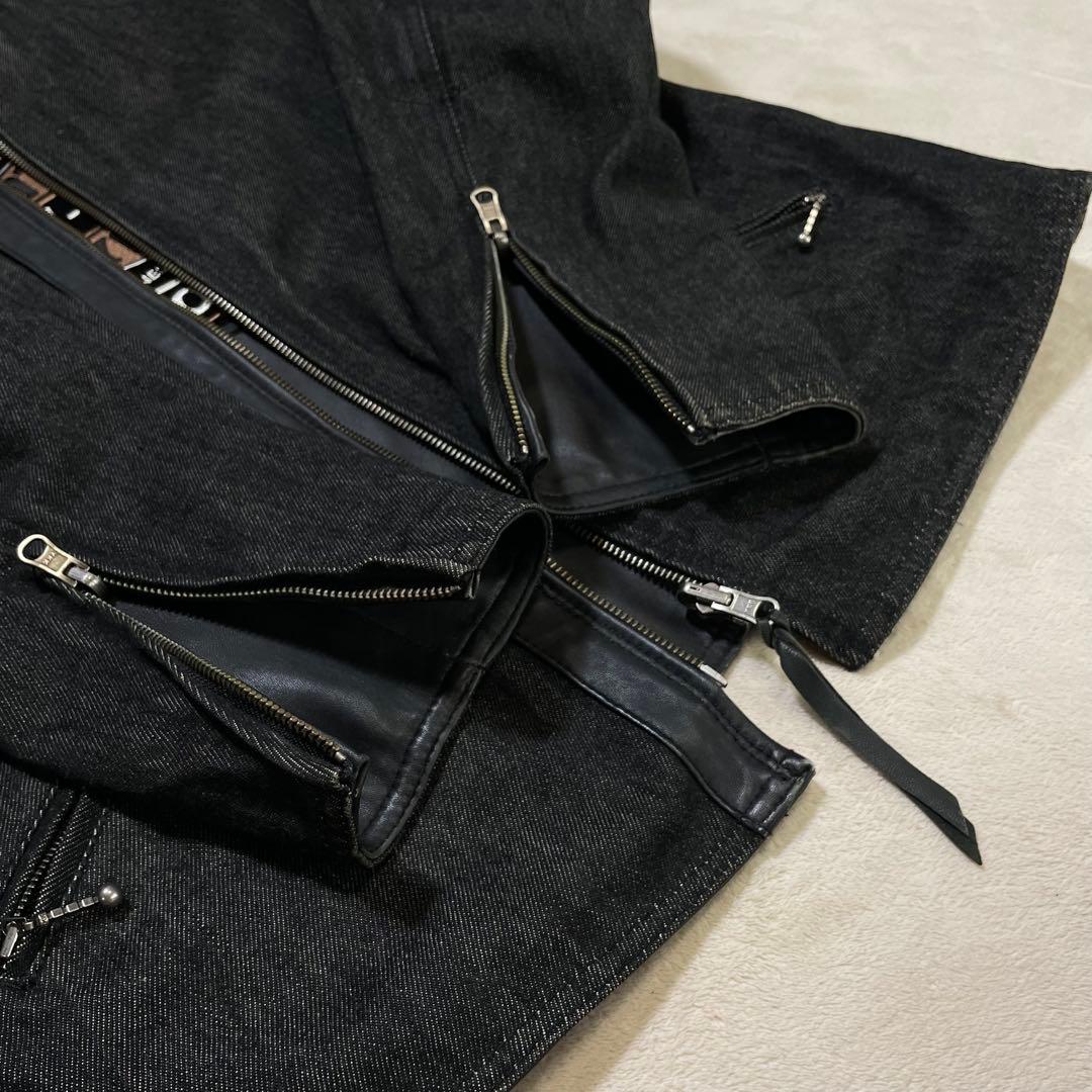 KADOYA×ハーレーダビットソン　リバシーブル　レザー　デニム　ジャケットXL