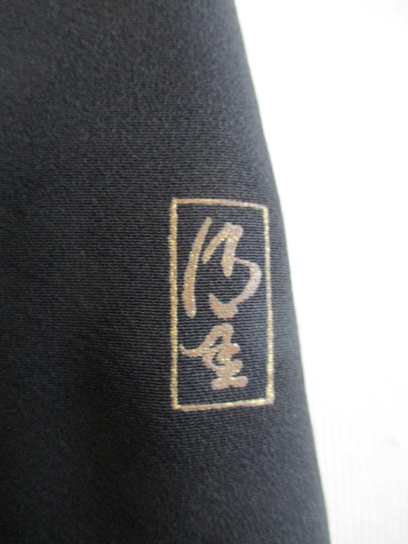 Ｌ～2Ｌサイズ　黒留袖からの着物リメイクドレスです 　着丈１２０cm