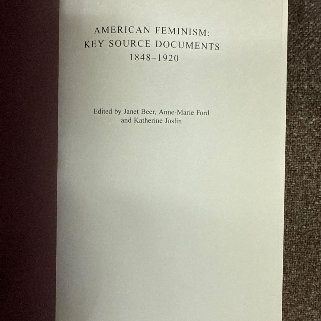 洋書 American Feminism Key Source Documents 2