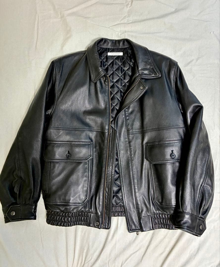 Journal Standard ラム ダッドレザージャケット L Black