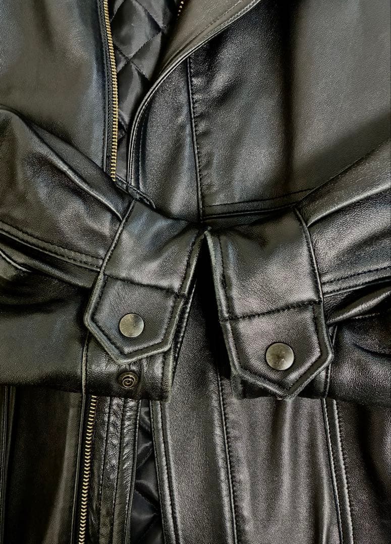 Journal Standard ラム ダッドレザージャケット L Black