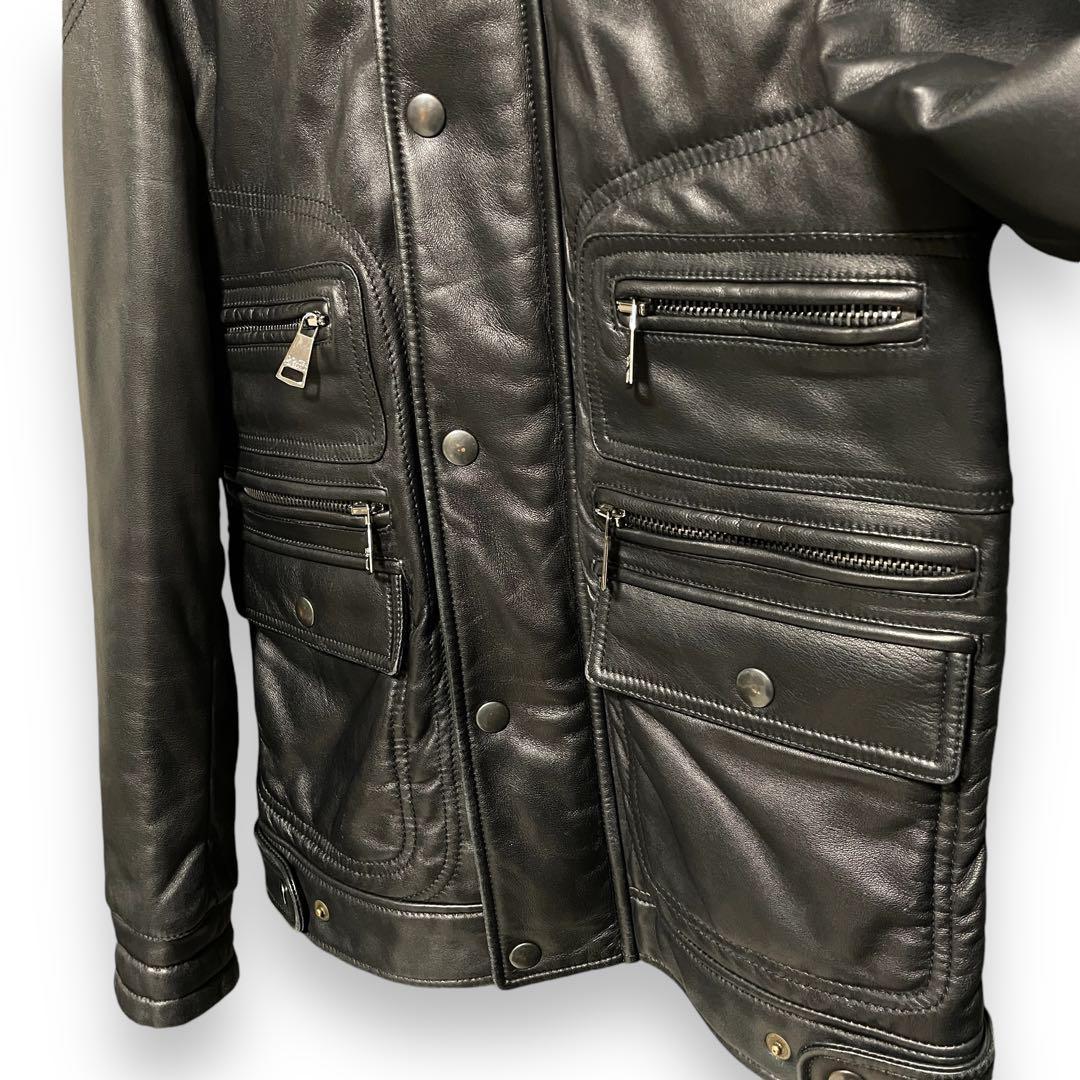最高級 定価44万 ドルガバ レザージャケット シングル ライダース