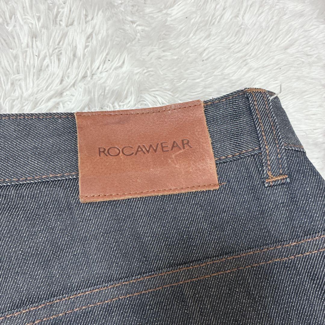 ROCAWEAR BAGGY FIT W42 刺繍 極太 B系 ダークデニム