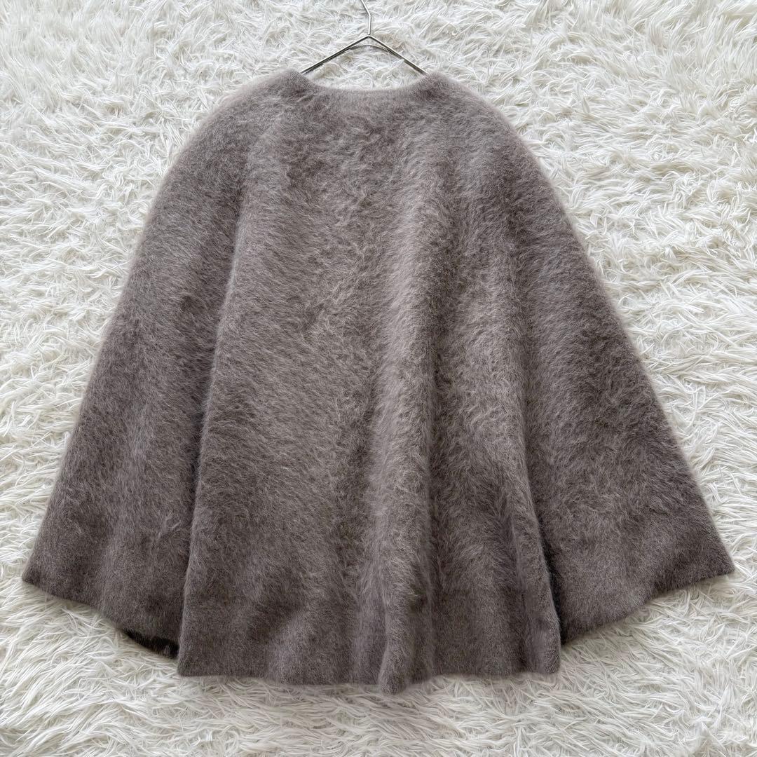 完売品【ユナイテッドアローズ】24AW ポンチョ　カシミヤ混　フォックスファー