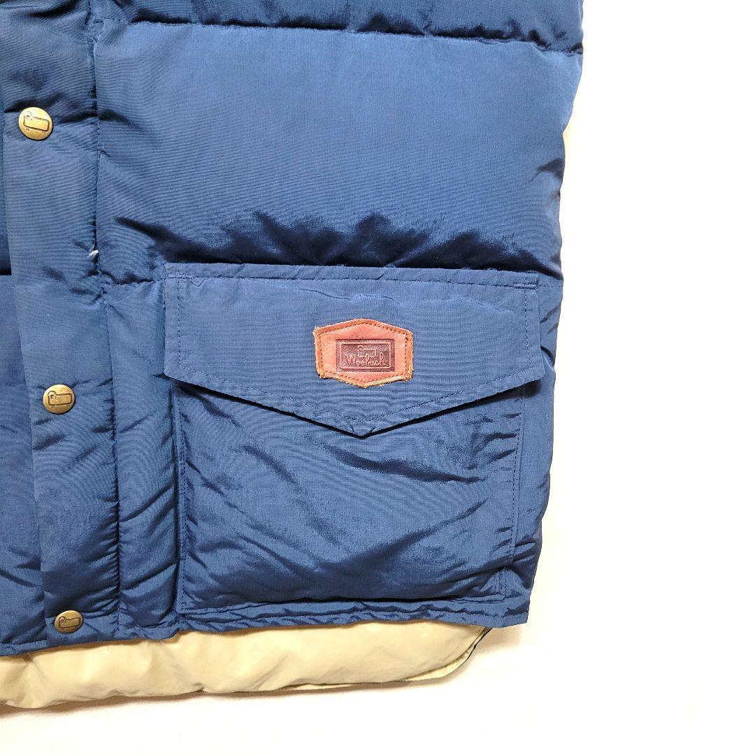 希少 90's USA製 vintage Woolrich ダウンベスト 紺