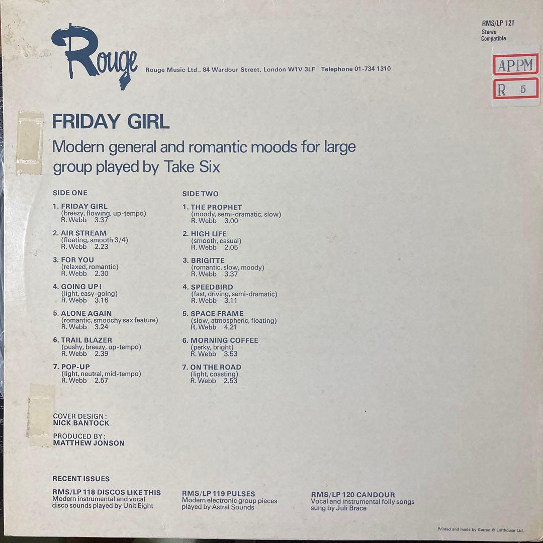 Take Six FRIDAY GIRL レコード LP library